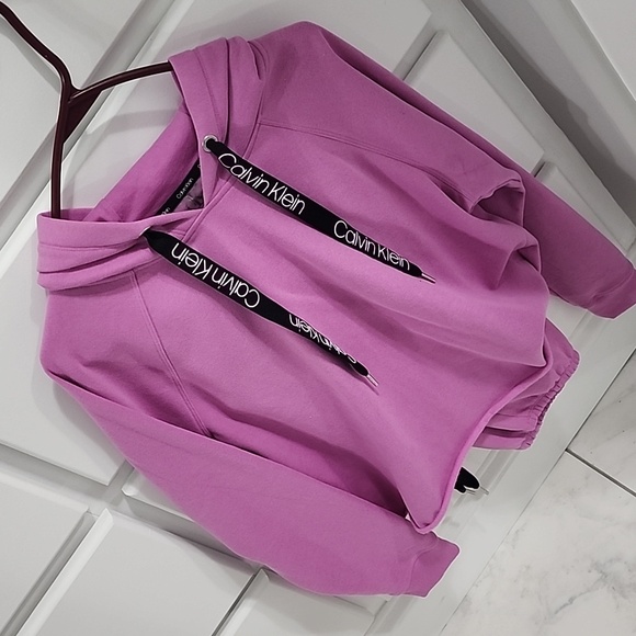 NWOT Calvin Klein Cropped Hoodie with Sweatpants XS/S - Picture 9 of 11